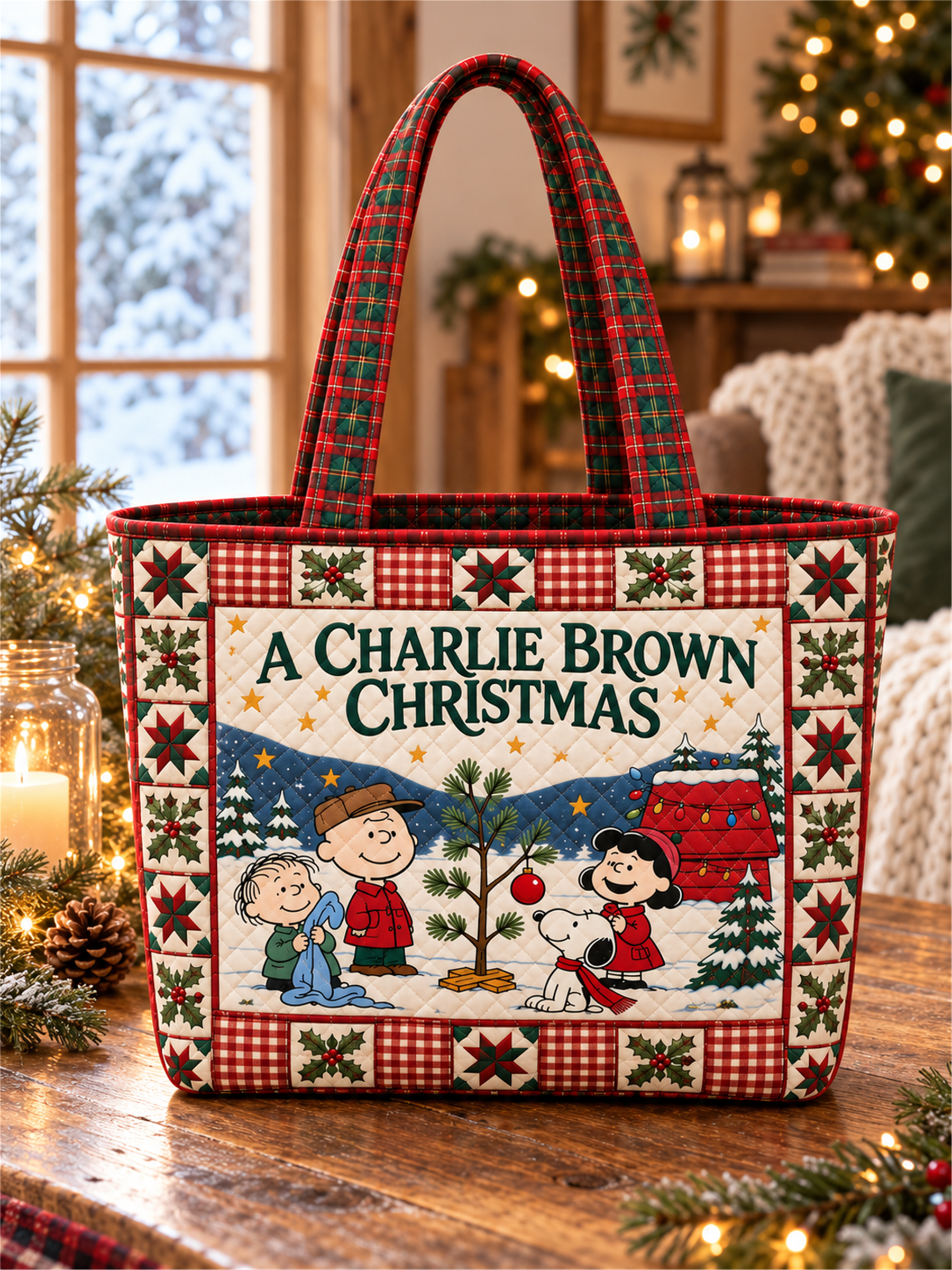 christmas together star patchwork christmas tartan 03 table