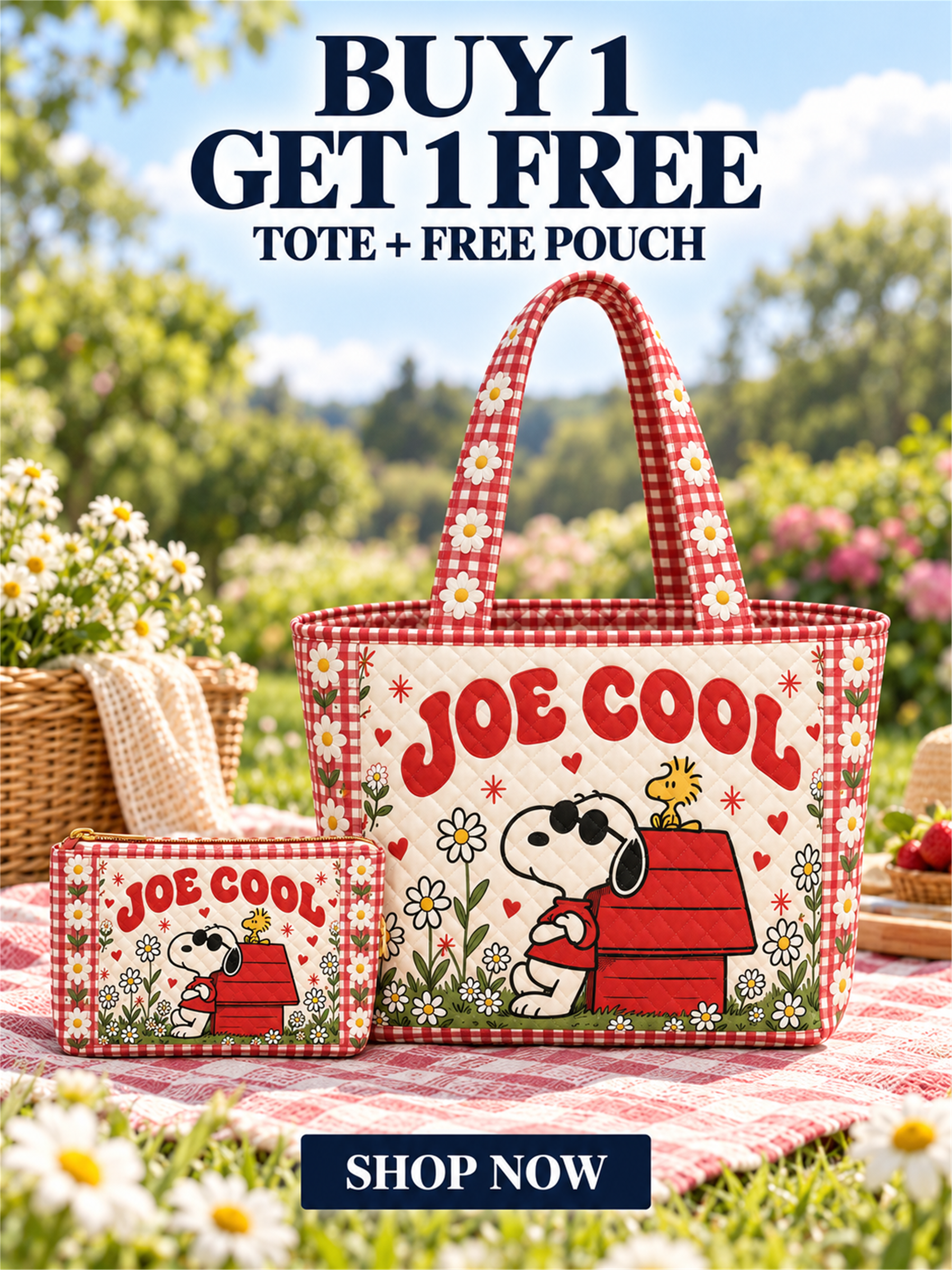 cool days daisy garden cherry gingham 04 bogo