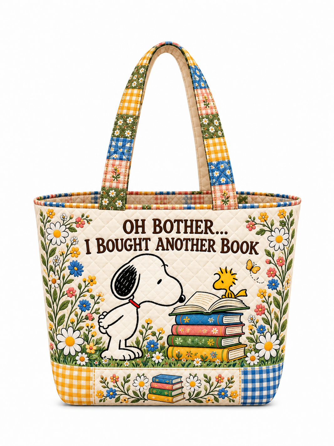 Just One More Book Classic Comic Quilted Tote Bag – Tale Arts